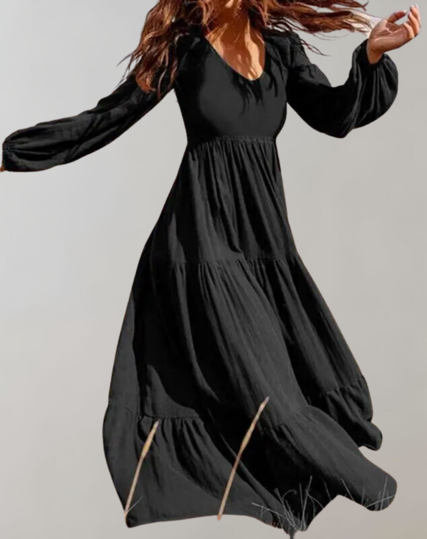 CD | Rochie maxi casual cu decolteu în V