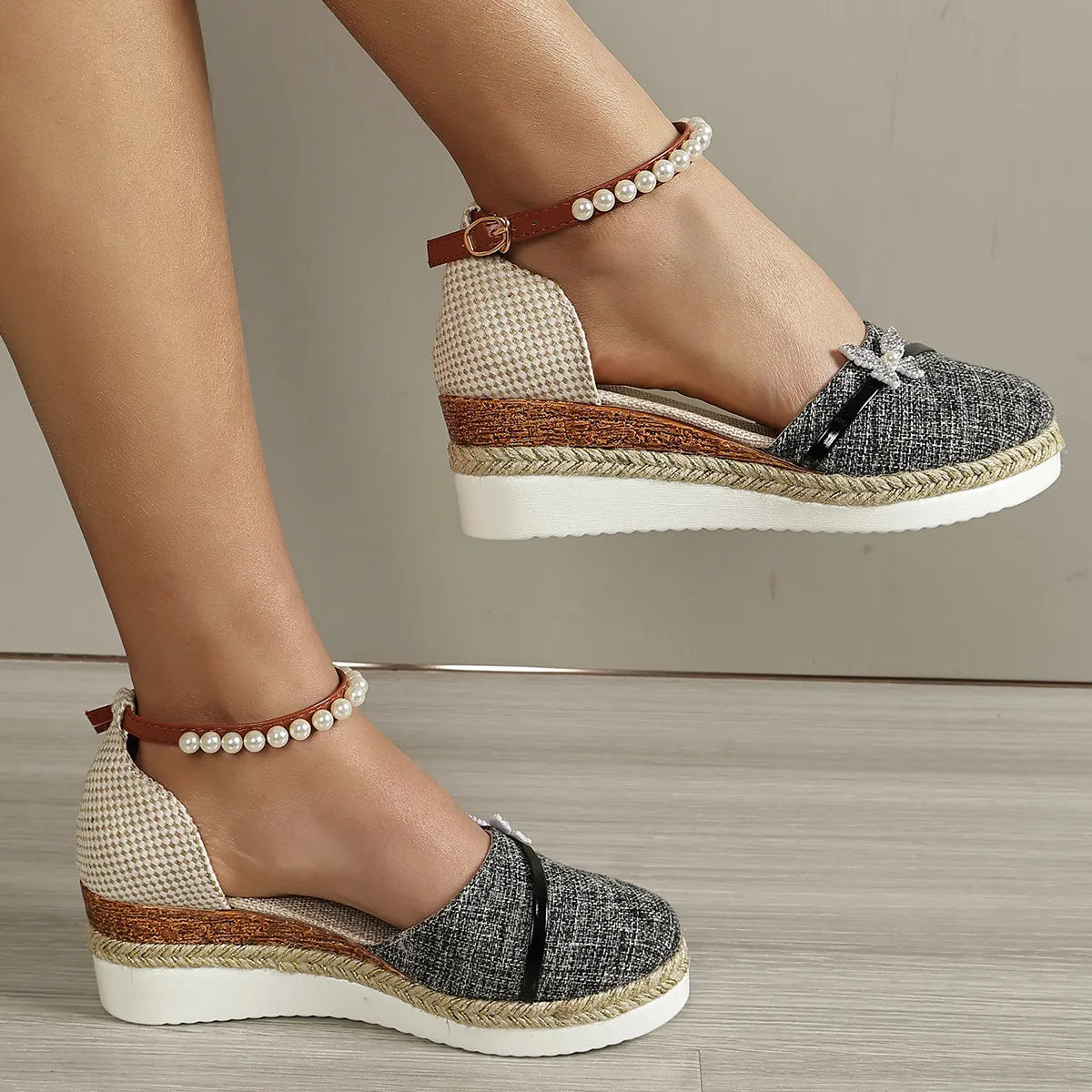 CD | Sandale Wedge cu arc pentru femei