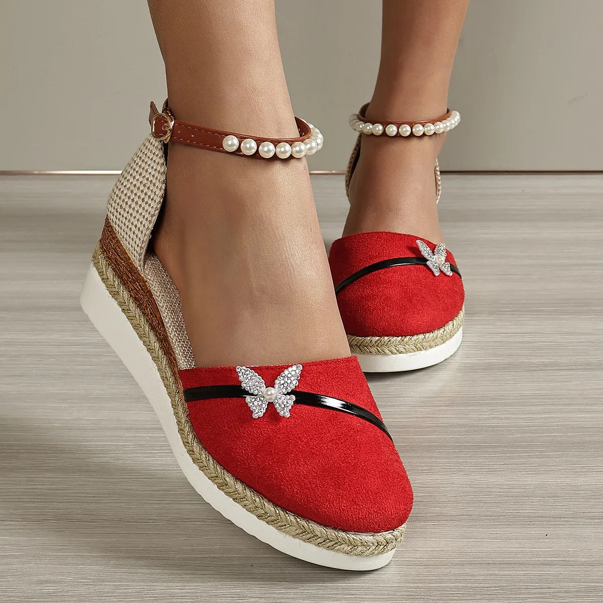 CD | Sandale Wedge cu arc pentru femei