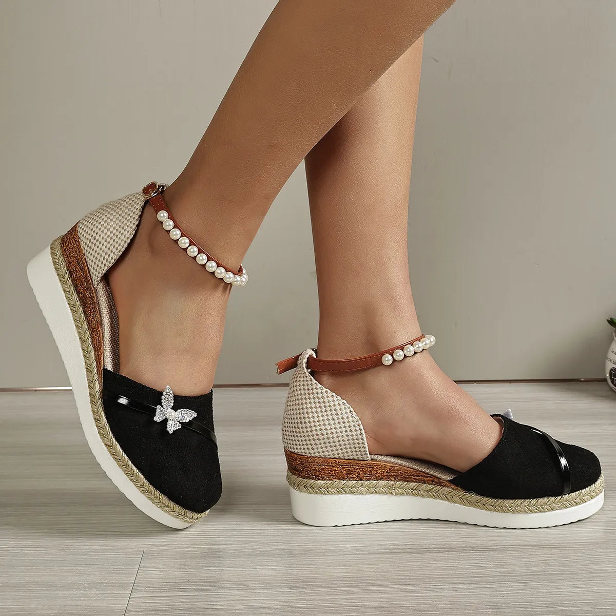 CD | Sandale Wedge cu arc pentru femei