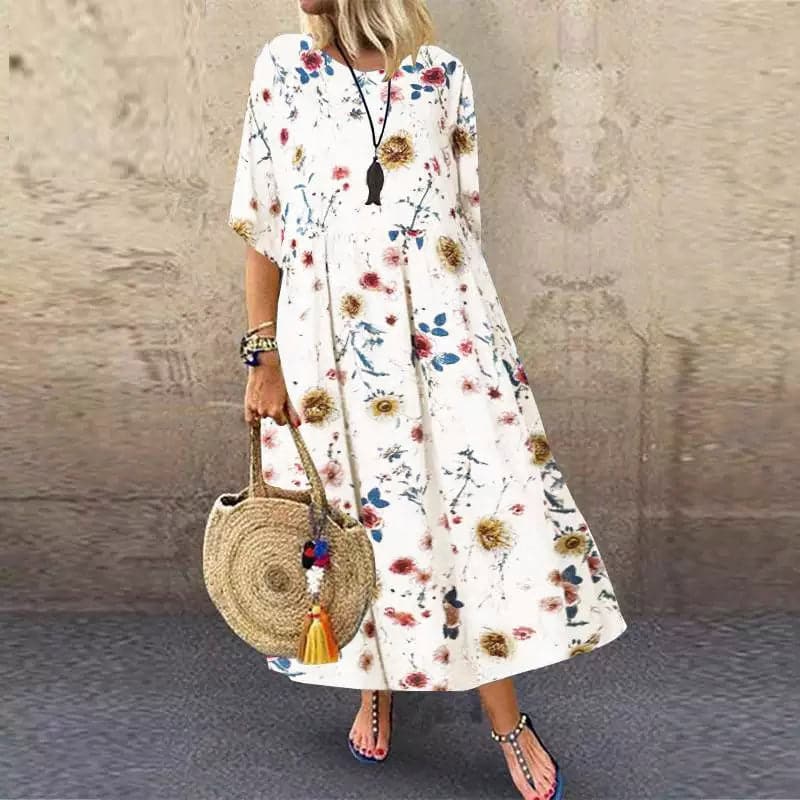 CD | Rochie lungă elegantă cu model floral