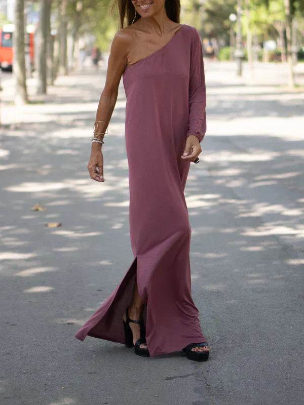 CD | Rochie maxi cu umăr elastic