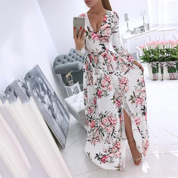 CD | Rochie boho elegantă cu mâneci lungi