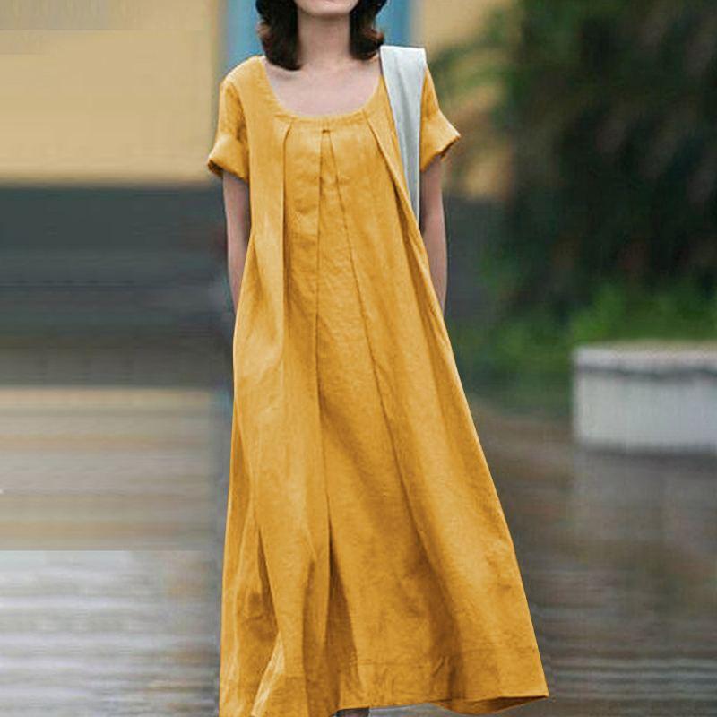 CD | Rochie maxi casual cu decolteu rotund