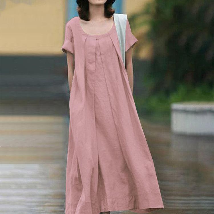 CD | Rochie maxi casual cu decolteu rotund