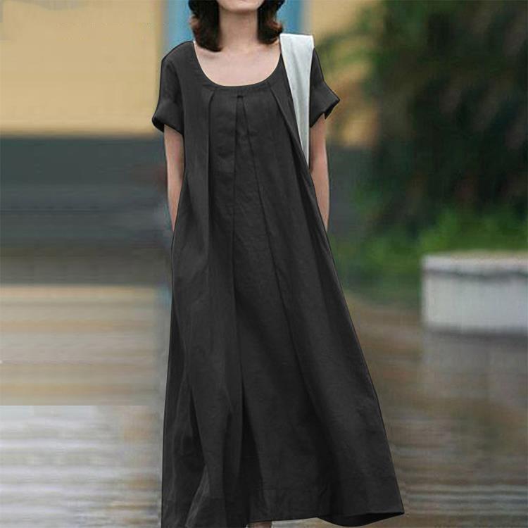 CD | Rochie maxi casual cu decolteu rotund