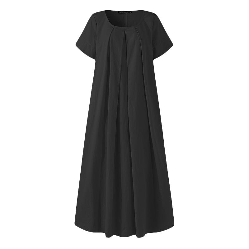 CD | Rochie maxi casual cu decolteu rotund