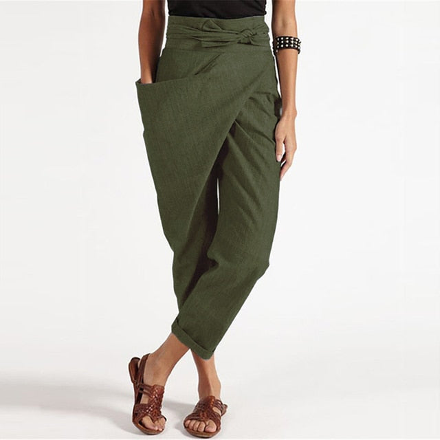 CD | Pantaloni scurți eleganți cu partea din față învăluită
