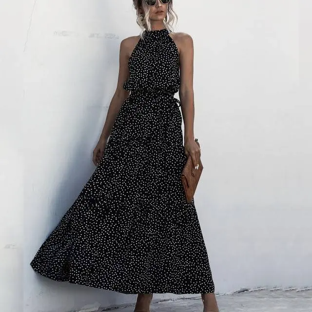 CD | Rochie maxi fără bretele cu imprimeu floral