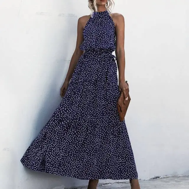 CD | Rochie maxi fără bretele cu imprimeu floral