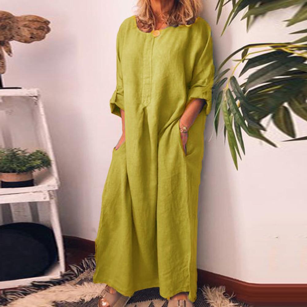 CD | Rochie cămașă lungă supradimensionată din in