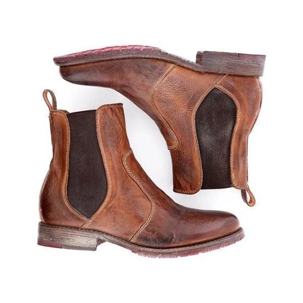 CD | Botine pentru femei din piele în stil vintage