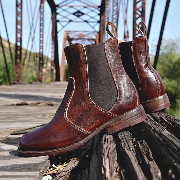 CD | Botine pentru femei din piele în stil vintage
