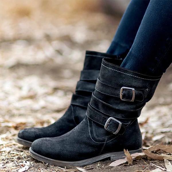 CD | Botine robuste cu cataramă