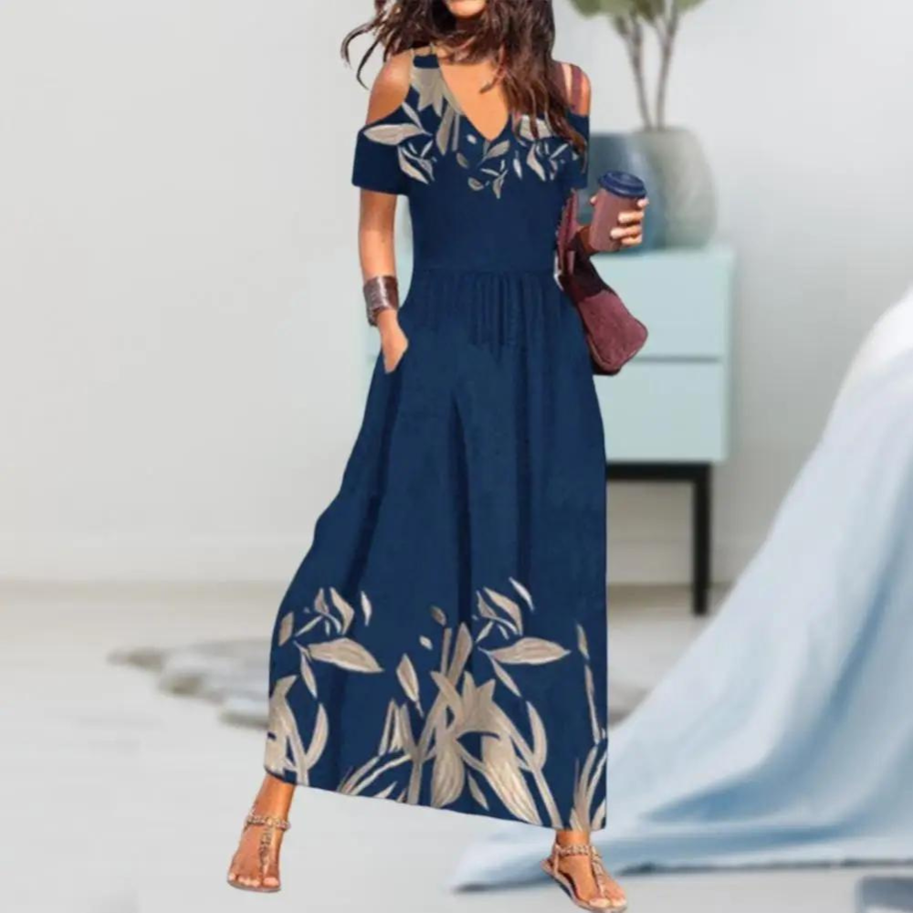 CD | Rochie lungă elegantă cu imprimeu