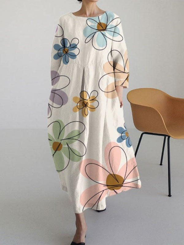 CD | Rochie maxi elegantă cu imprimeu colorat