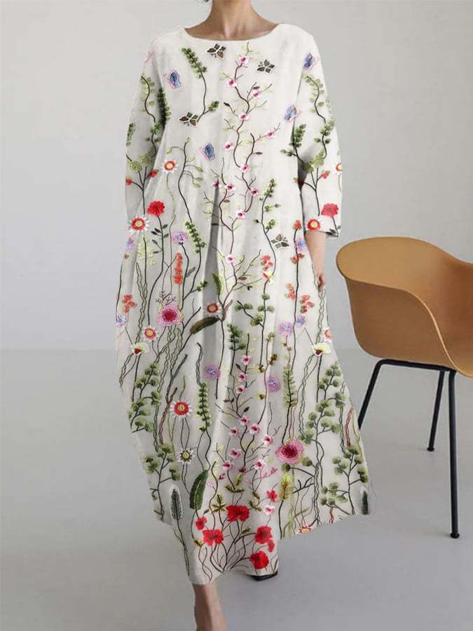CD | Rochie maxi elegantă cu imprimeu colorat