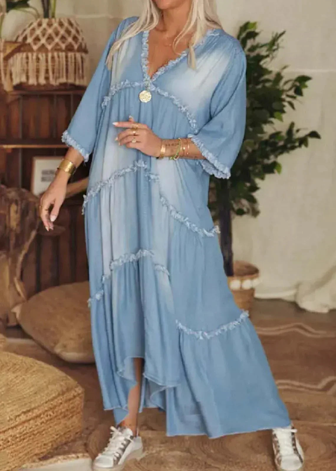 CD | Rochie maxi din denim