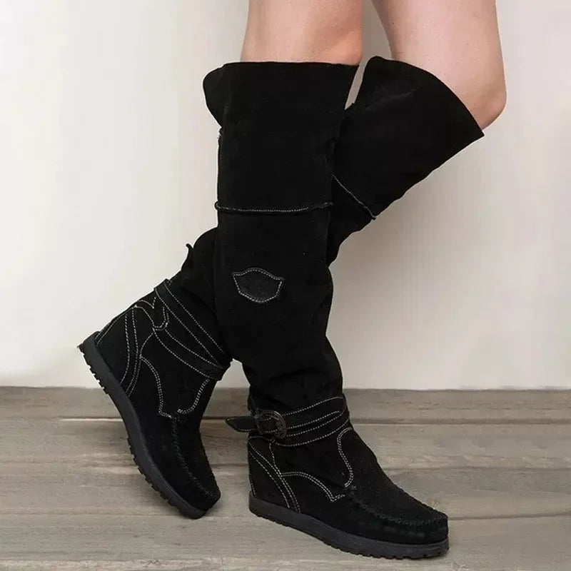 CD | Cizme mocasin până la genunchi de inspirație boho