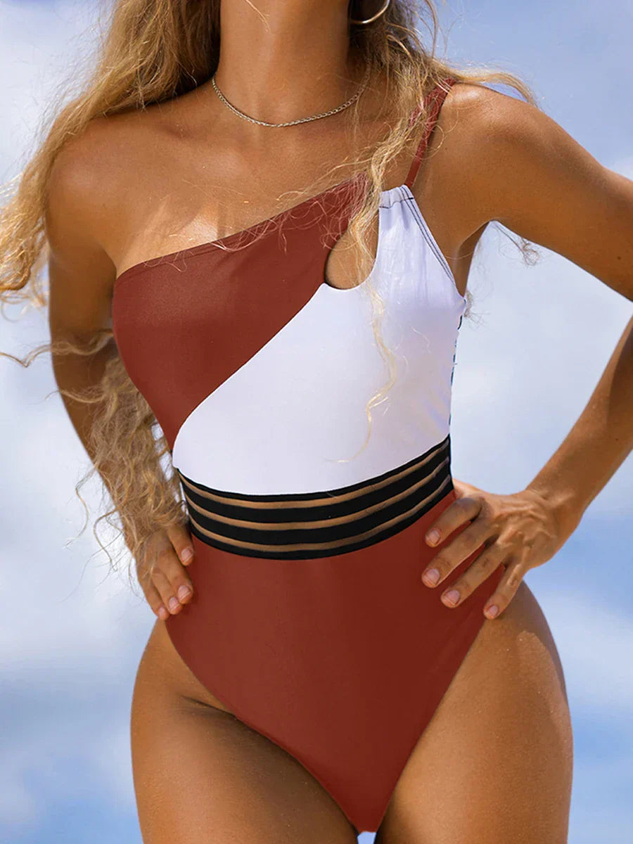 CD | Bikini costum de baie pentru femei tesatura panou patchwork corp