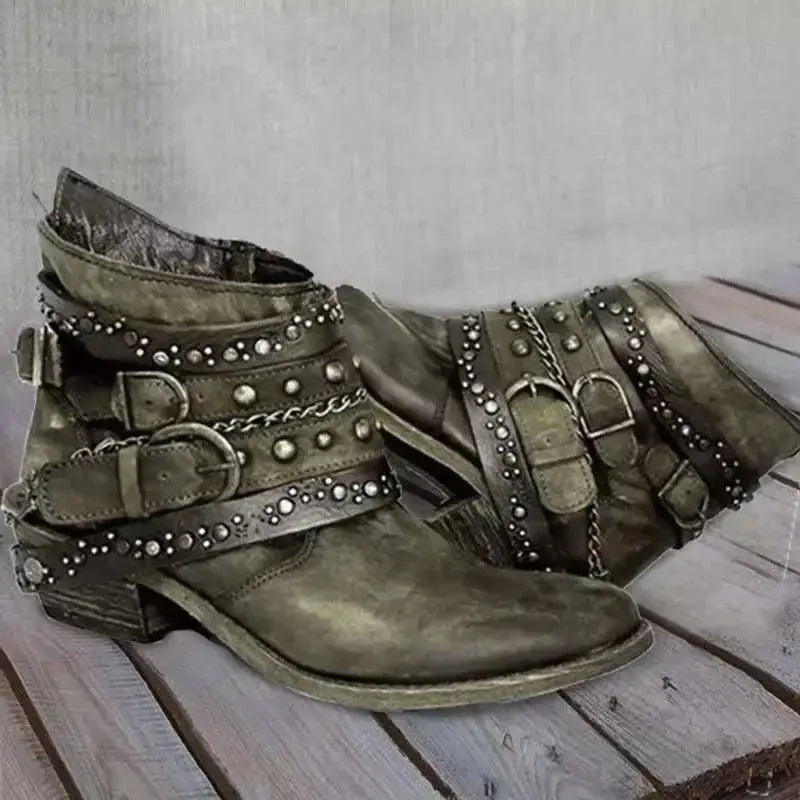 CD | Cizme de gleznă cu crampoane Rockstar Chic