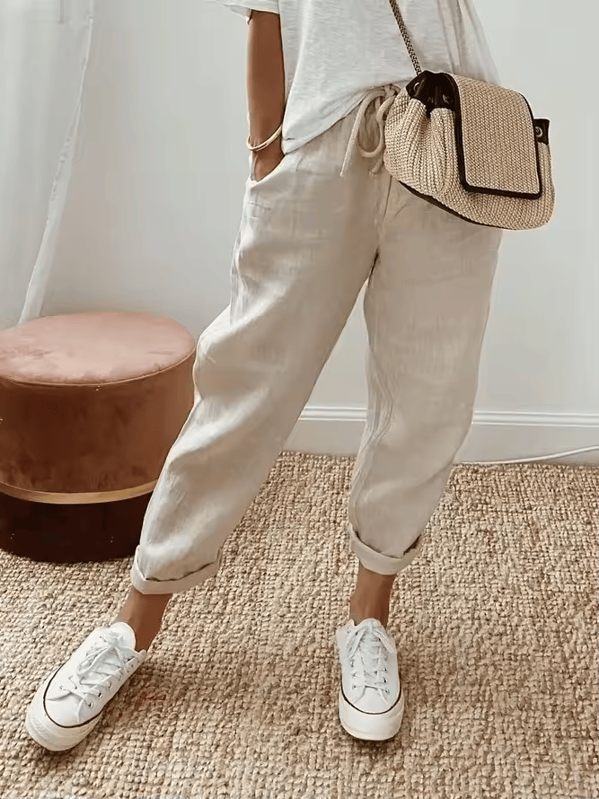 CD | Pantaloni jogger casual cu cordon