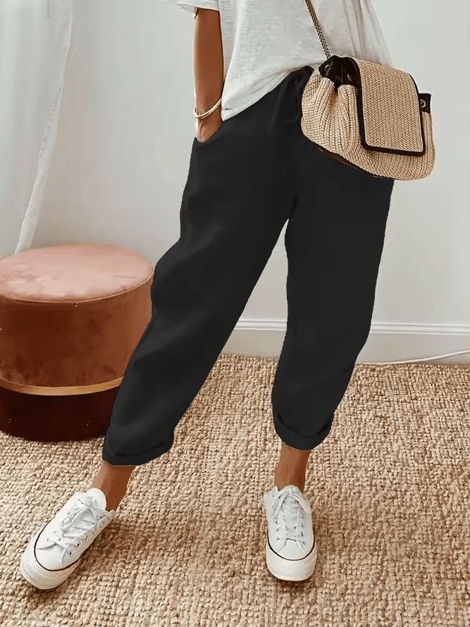 CD | Pantaloni jogger casual cu cordon