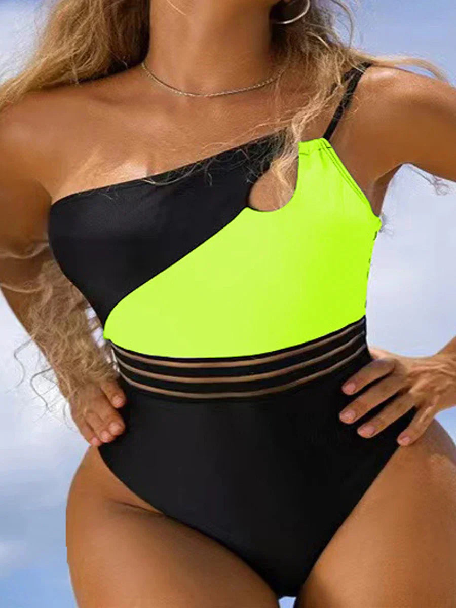 CD | Bikini costum de baie pentru femei tesatura panou patchwork corp