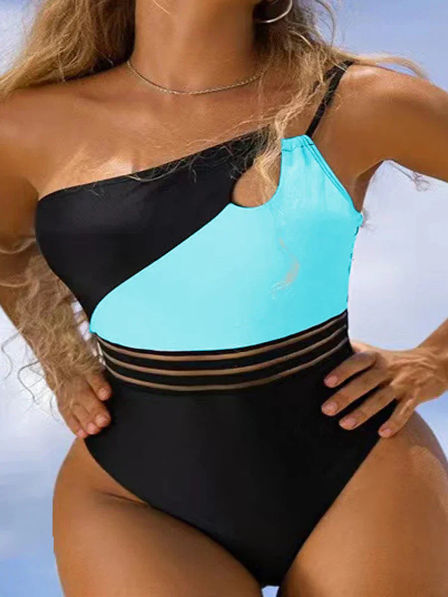 CD | Bikini costum de baie pentru femei tesatura panou patchwork corp