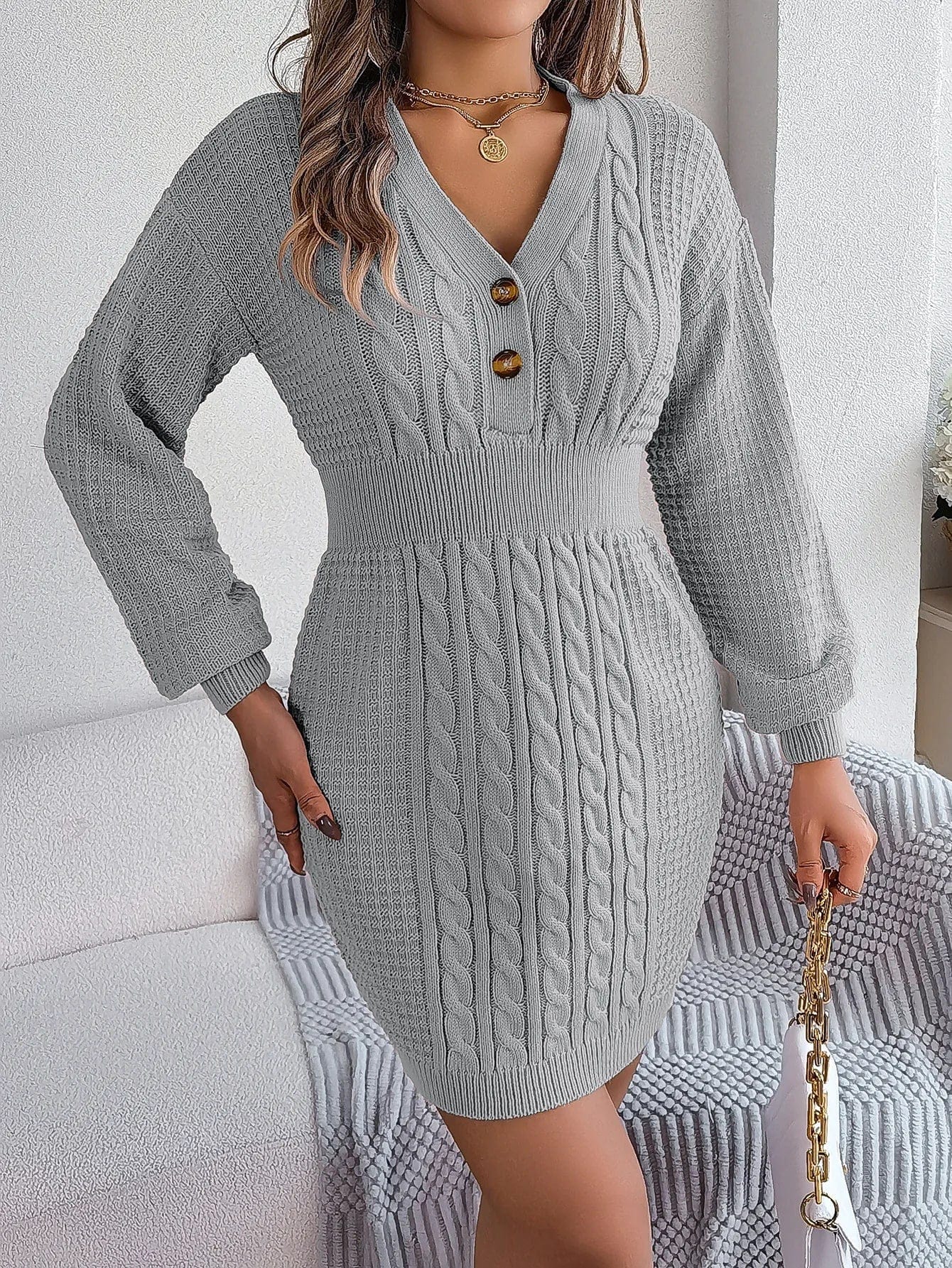CD | Rochie mini tricot slim