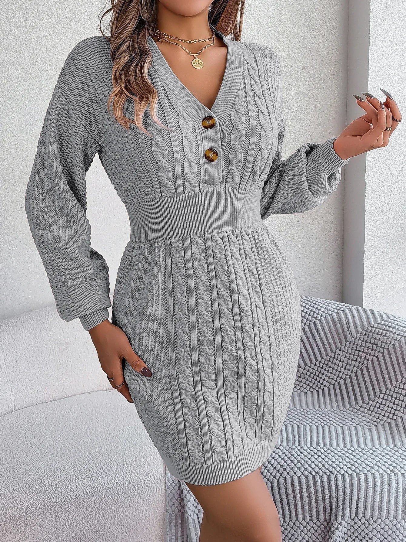 CD | Rochie mini tricot slim