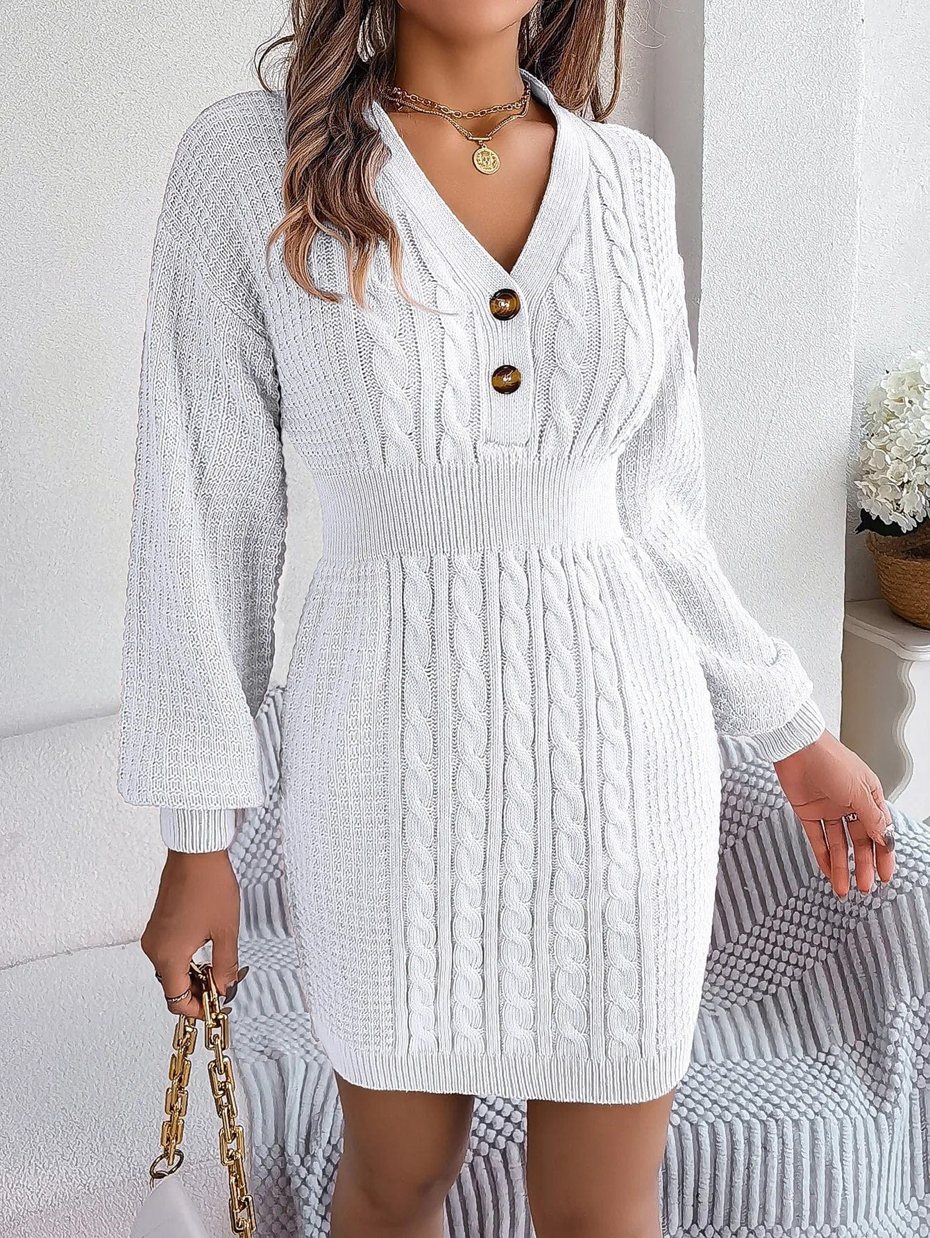 CD | Rochie mini tricot slim