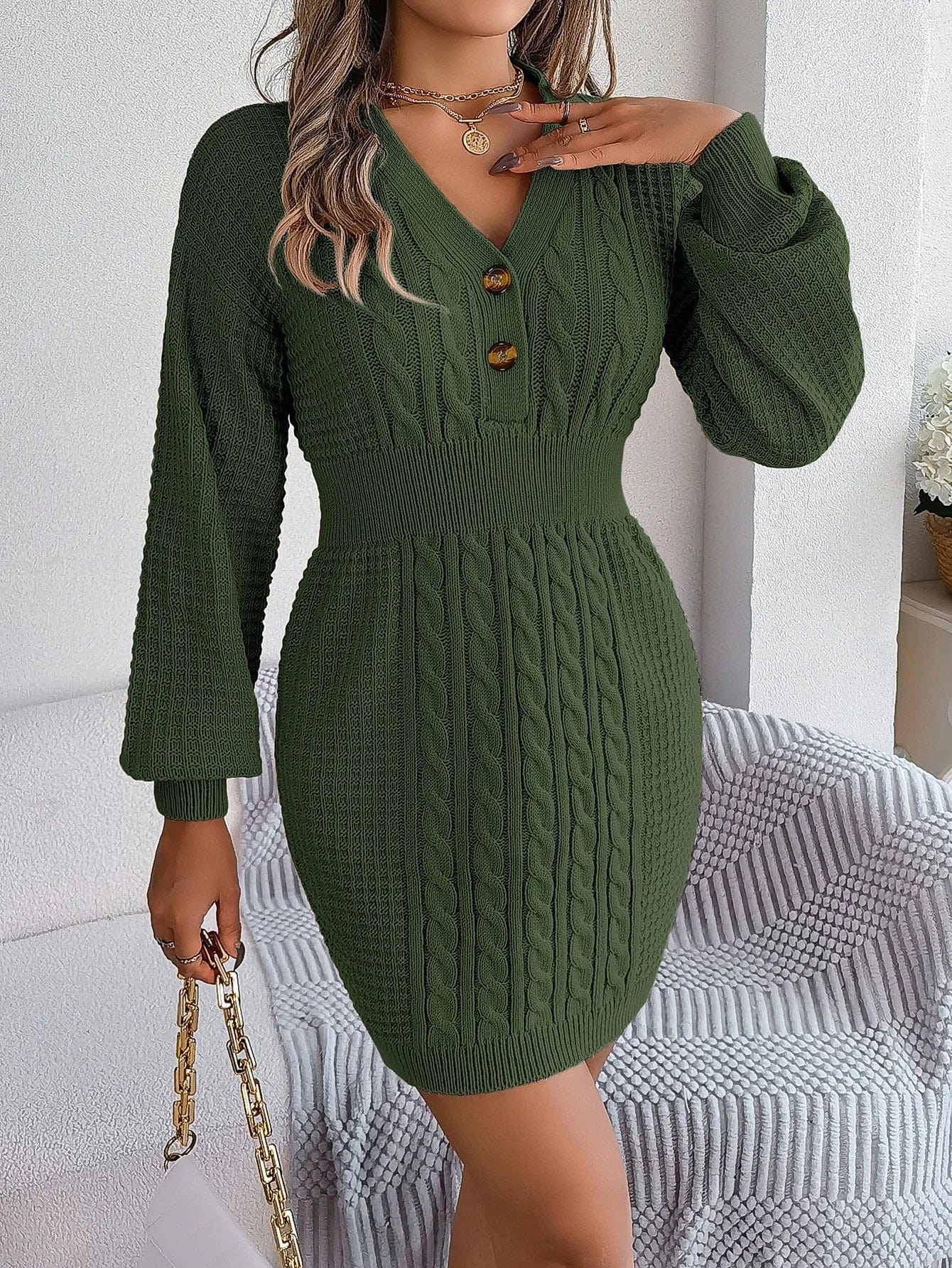CD | Rochie mini tricot slim