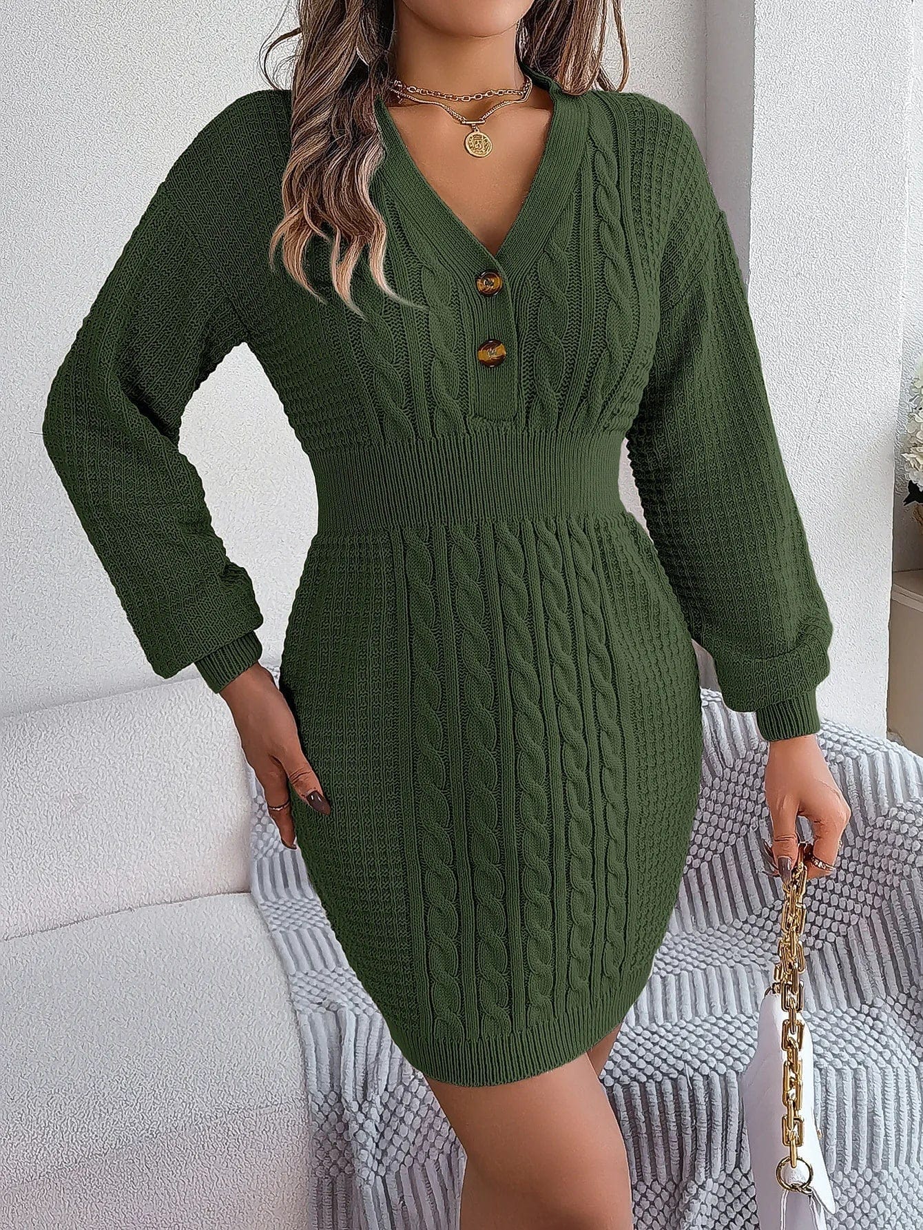 CD | Rochie mini tricot slim