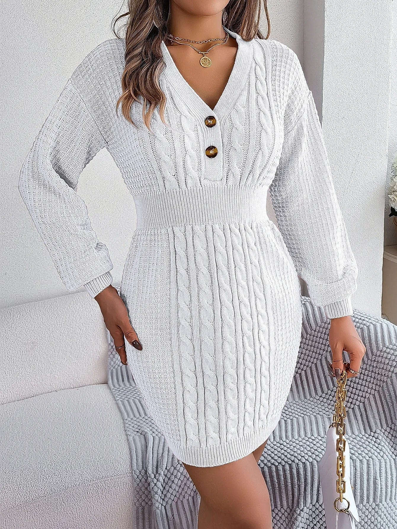 CD | Rochie mini tricot slim