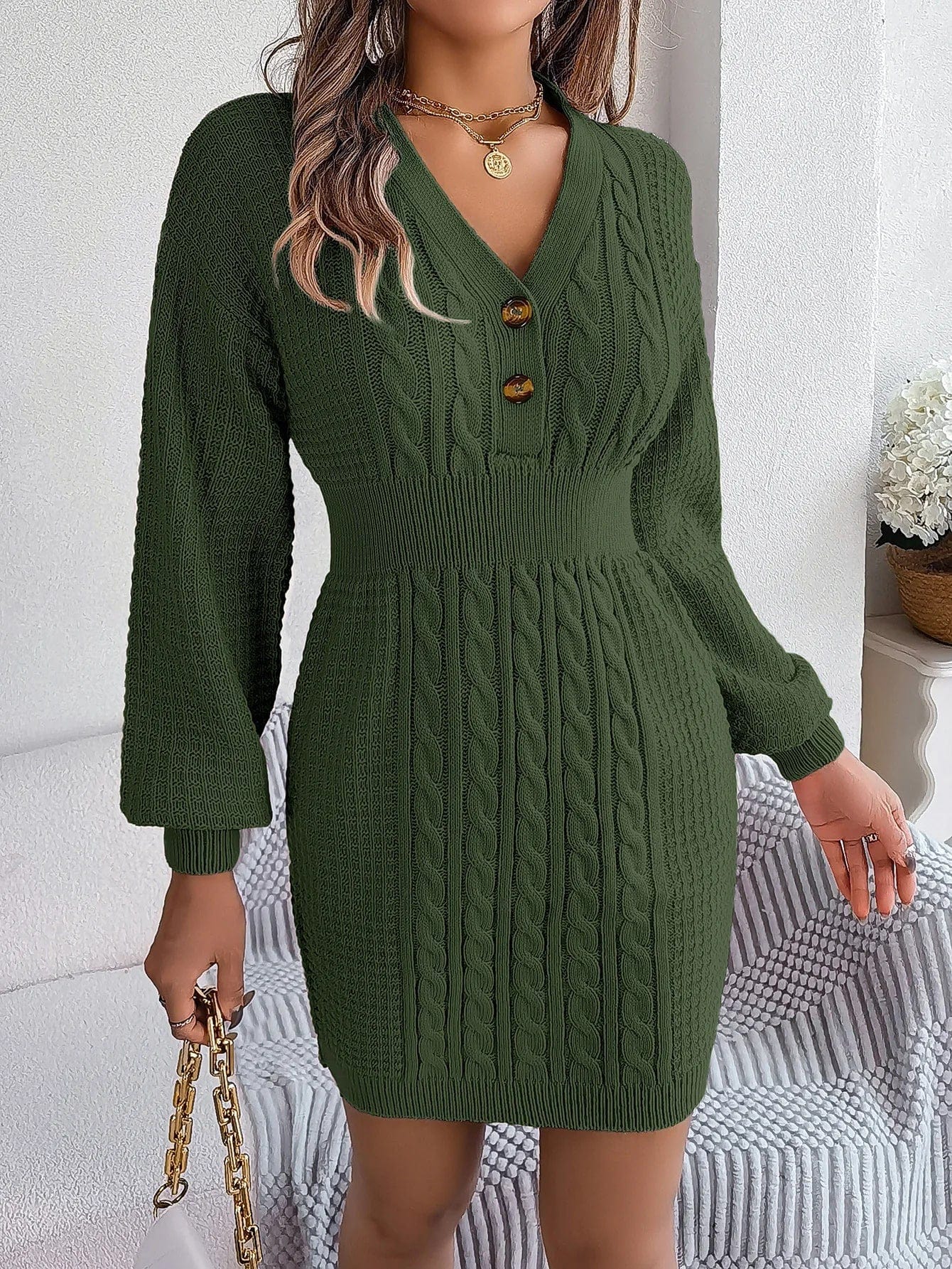 CD | Rochie mini tricot slim