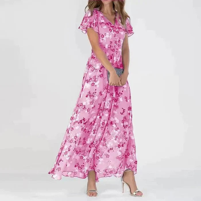CD | Rochie lungă de vară cu model floral