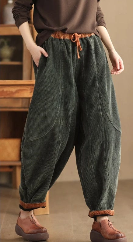 CD | Pantaloni din catifea de moda pentru femei