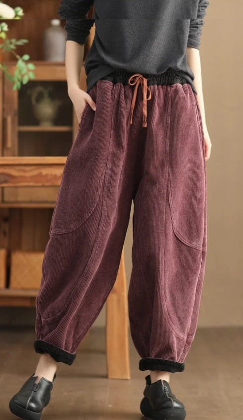 CD | Pantaloni din catifea de moda pentru femei