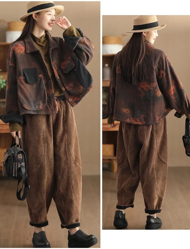CD | Pantaloni din catifea de moda pentru femei