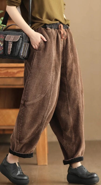 CD | Pantaloni din catifea de moda pentru femei