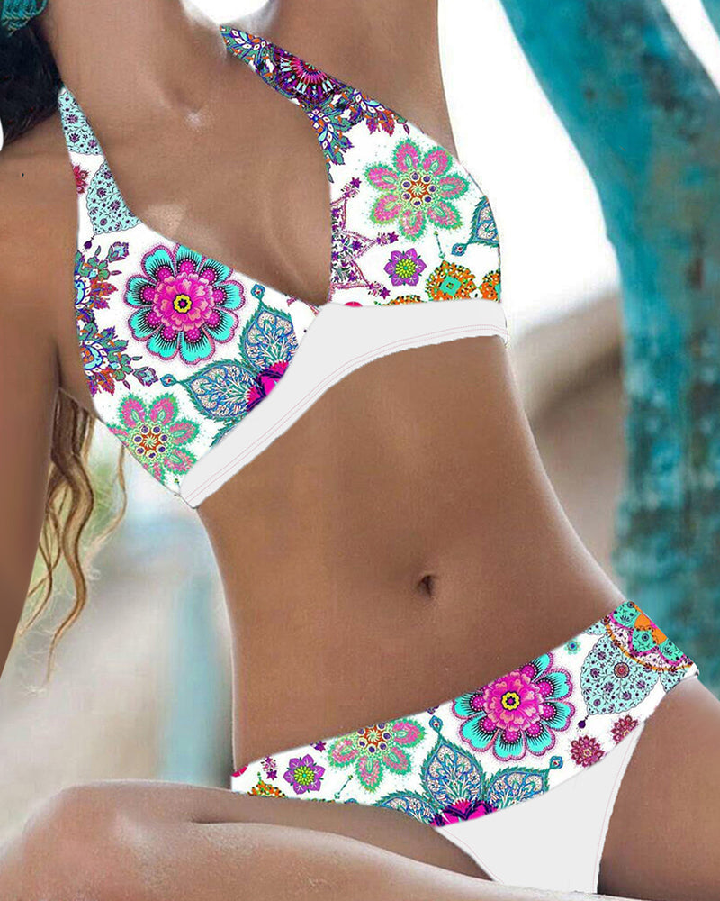 CD | Set bikini cu model floral