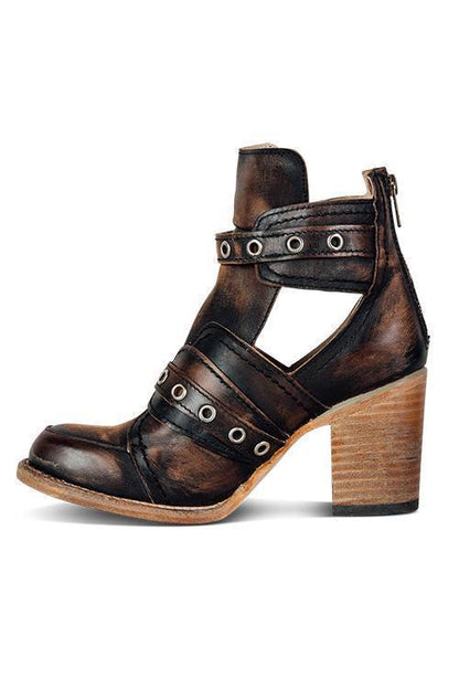 CD | Botine rustice cu toc bloc