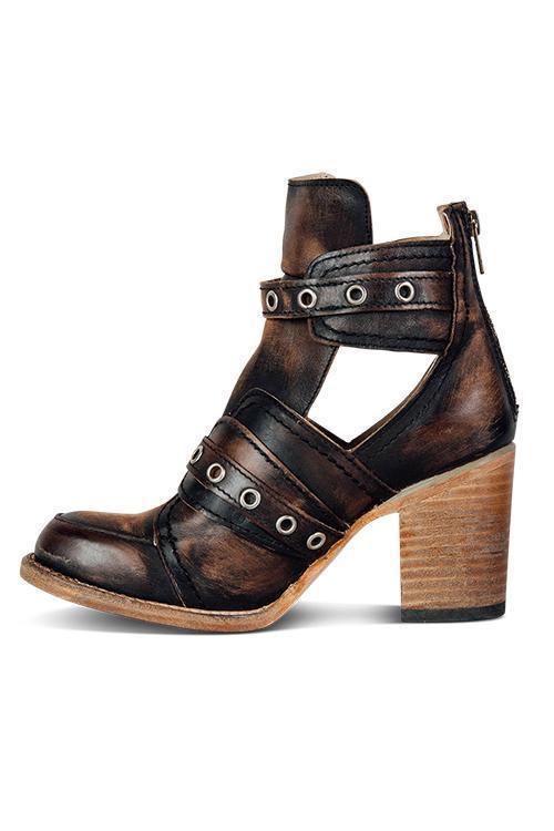 CD | Botine rustice cu toc bloc