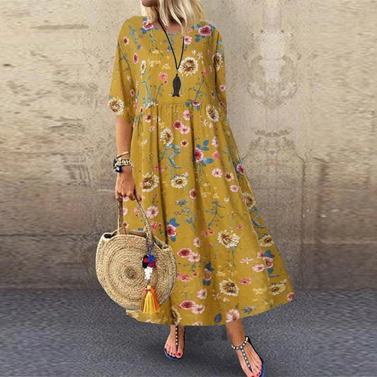 CD | Rochie lungă elegantă cu model floral
