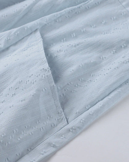 CD | Rochie mini A-line cu decolteu în V, mâneci 3/4 și buzunare