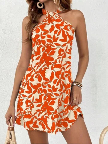 CD | Rochie mini fără mâneci cu imprimeu