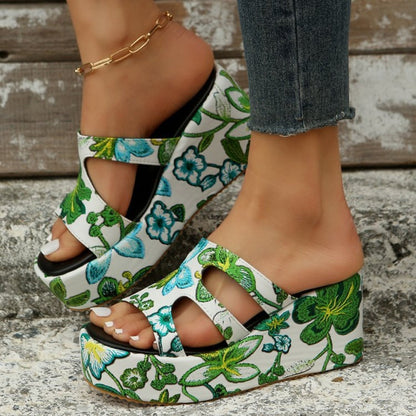 CD | Sandale cu decupaj floral peep toe