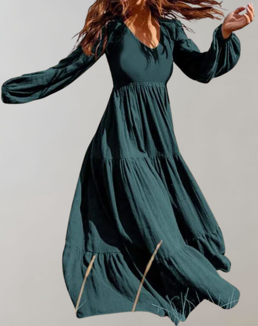 CD | Rochie maxi casual cu decolteu în V