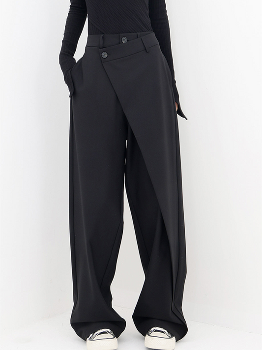 CD | Pantaloni asimetrici trendy cu picioare late